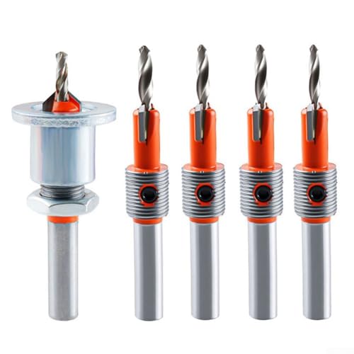 Niceminiwall HSS-Fräser-Set, 8 mm Schaft, massiver gehärteter Stahl-Fräser und Kernbohrer mit hitzebeständiger Beschichtung für glatte, saubere (8 mm) von Niceminiwall