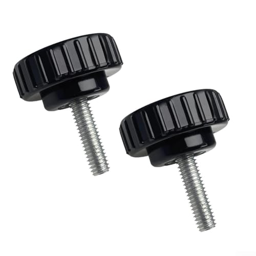 Niceminiwall M6 x 35mm Rändelschrauben 2er Set, Edelstahl 304 mit schwarzem Duroplast-Knopfkopf, ergonomischer Rändelgriff für sicheres Spannen in Sägen, Bohrmaschine Niceminiwall M6 x 35mm Rändelschrauben 2er Set, Edelstahl 304 mit schwarzem Duroplast-Knopfkopf, ergonomischer Rändelgriff für sicheres Spannen in Sägen, Bohrmaschine von Niceminiwall