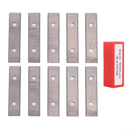 Niceminiwall Quadratische Hartmetall-Schneidklingen, 50 x 12 x 1,5 mm, doppelkantig, wendbar, Wendeschneidplatten für Holzhobelköpfe, Fugenoberflächen, Werkzeughalter Niceminiwall Quadratische Hartmetall-Schneidklingen, 50 x 12 x 1,5 mm, doppelkantig, wendbar, Wendeschneidplatten für Holzhobelköpfe, Fugenoberflächen, Werkzeughalter von Niceminiwall