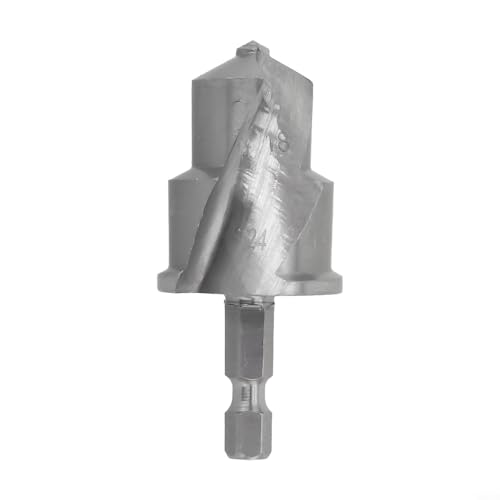 Niceminiwall Spiral-PPR-Stufenbohrer mit Sechskantschaft, 20/25/32 mm für Wasserrohr-Erweiterung und Verbindung, Metall-Stufenbohrer für Klempnerrohrreparatur, Anfasen und (18–24 mm) von Niceminiwall