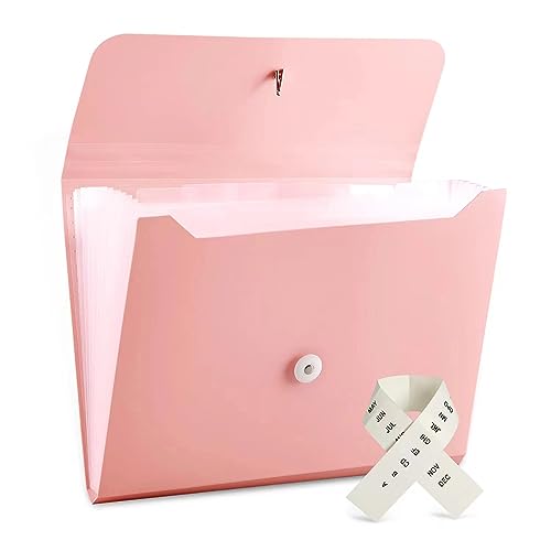 Nicfaec Fächermappe mit 13 Fächern, 20,8 x 27,9 cm, Rosa Nicfaec Fächermappe mit 13 Fächern, 20,8 x 27,9 cm, Rosa von Nicfaec