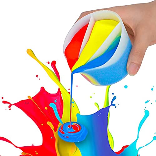 Nicfaky 3 geteilte Becher für Farbgießen für flüssige Kunst und Acrylfarbe (3) von Nicfaky