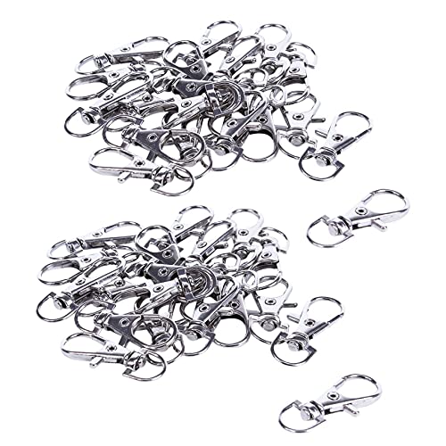 Nicfaky 40 Stück Metall-Karabiner-Trigger-Drehverschluss Haken Schnalle Schmuckherstellung Kunst Schlüsselanhänger Schlüsselanhänger 35 mm von Nicfaky