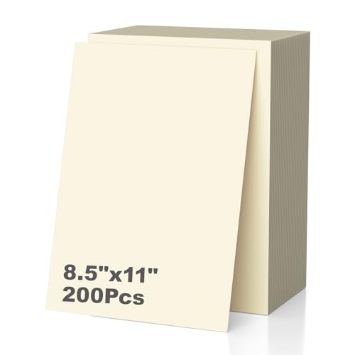200 Blatt Karton, 21,6 x 27,9 cm, schweres Einband, cremefarbenes Kartonpapier, 8,5 x 11, 190 g/m², elfenbeinfarbenes Kartonpapier für Hochzeitseinladungen, elegantes Schreibwaren, Scrapbooking und 200 Blatt Karton, 21,6 x 27,9 cm, schweres Einband, cremefarbenes Kartonpapier, 8,5 x 11, 190 g/m², elfenbeinfarbenes Kartonpapier für Hochzeitseinladungen, elegantes Schreibwaren, Scrapbooking und von Nichela
