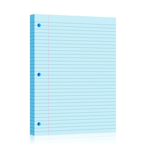 Blaues Loseblattpapier, 100 Blatt, 20,3 x 26,7 cm, College-liniert, 3-fach gelocht, Notizpapier für 3-Ringbinder, Notizblock, Schreibnotizblöcke, To-Do-Listen für Büro- und Schulbedarf Blaues Loseblattpapier, 100 Blatt, 20,3 x 26,7 cm, College-liniert, 3-fach gelocht, Notizpapier für 3-Ringbinder, Notizblock, Schreibnotizblöcke, To-Do-Listen für Büro- und Schulbedarf von Nichela