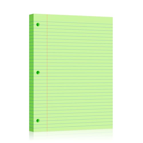 Grünes Loseblattpapier, 100 Blatt, 20,3 x 26,7 cm, College-liniert, 3-fach gelocht, Notizpapier für 3-Ringbinder, Notizblock, Schreibnotizblöcke, To-Do-Listen für Büro- und Schulbedarf Grünes Loseblattpapier, 100 Blatt, 20,3 x 26,7 cm, College-liniert, 3-fach gelocht, Notizpapier für 3-Ringbinder, Notizblock, Schreibnotizblöcke, To-Do-Listen für Büro- und Schulbedarf von Nichela