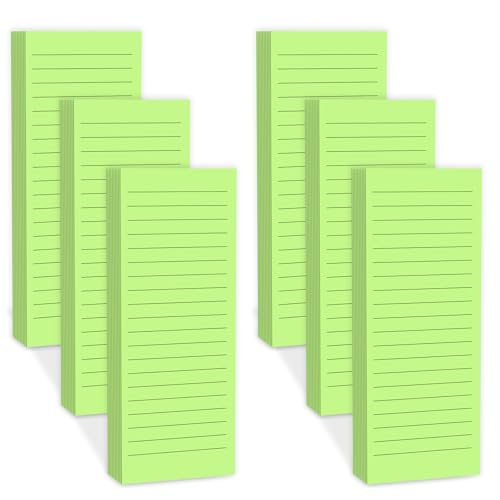 Magnetische Notizblöcke für Kühlschrank mit vollständiger magnetischer Rückseite, 180 Blatt, grün liniert, Kühlschrank-Notizblock, 30 Blatt pro Block für Einkaufsliste, Büro, Zuhause, To-Do-Listen und von Nichela