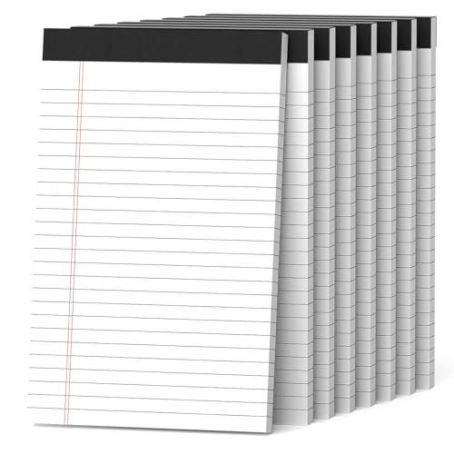 Notizblöcke, 12,7 x 20,3 cm, kleine Rechtsblöcke, 12,7 x 20,3 cm, weißer Notizblock, 12,7 x 20,3 cm, perforierte Schreibblöcke, liniertes Papier, 30 Blatt, Notizbuch für Studium, To-Do-Listen, Büro Notizblöcke, 12,7 x 20,3 cm, kleine Rechtsblöcke, 12,7 x 20,3 cm, weißer Notizblock, 12,7 x 20,3 cm, perforierte Schreibblöcke, liniertes Papier, 30 Blatt, Notizbuch für Studium, To-Do-Listen, Büro von Nichela