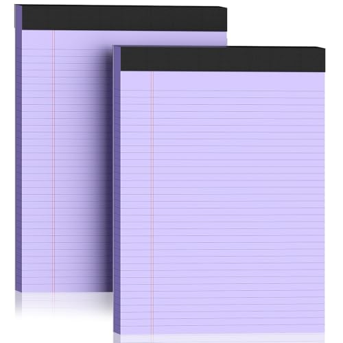 Notizblöcke, 21,6 x 27,9 cm, liniert, 21,6 x 27,9 cm, liniertes Papier, Spanplattenrückseite, Notizblock mit mikroperforiertem Notizpapier, für Büro- und Schulbedarf, 50 Blatt/Block, 2 Stück Notizblöcke, 21,6 x 27,9 cm, liniert, 21,6 x 27,9 cm, liniertes Papier, Spanplattenrückseite, Notizblock mit mikroperforiertem Notizpapier, für Büro- und Schulbedarf, 50 Blatt/Block, 2 Stück von Nichela