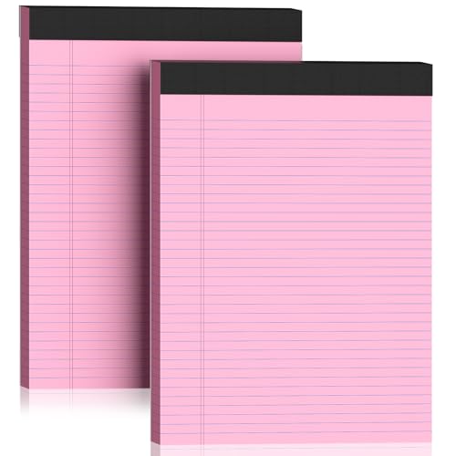 Notizblöcke, 21,6 x 27,9 cm, liniert, 21,6 x 27,9 cm, liniertes Papier, Spanplattenrückseite, Notizblock mit mikroperforiertem Notizpapier, für Büro- und Schulbedarf, 50 Blatt/Block, 2 Stück Notizblöcke, 21,6 x 27,9 cm, liniert, 21,6 x 27,9 cm, liniertes Papier, Spanplattenrückseite, Notizblock mit mikroperforiertem Notizpapier, für Büro- und Schulbedarf, 50 Blatt/Block, 2 Stück von Nichela