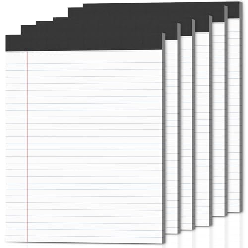 Notizblöcke, 21,6 x 27,9 cm breit, liniert, 300 Blatt (50/Block) mit mikroperforiertem Notizblock und Spanplattenrückseite, To-Do-Listen, dick liniert, Schreibpapier, Notizbuch für Schule und Büro, 6 von Nichela