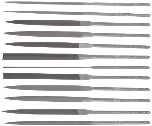 Nicholson 37761 Nadelfeilen-Set mit Griffen, Schweizer Muster, Doppelschnitt, 2 Grobheit, 15,5 cm Länge von Nicholson