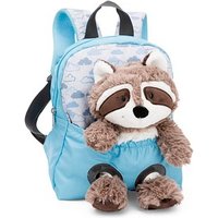 NICI Kindergartenrucksack NICI Travel Friends Waschbär Kunstfaser grau, blau von Nici