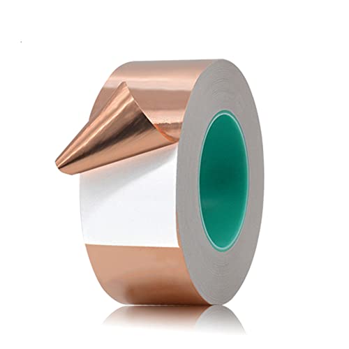 Niciksty 50mm X 20M Kupferfolie Klebeband, Schneckenschutz Kupferfolie Selbstklebend, Beidseitig Leitende Kupferband, EMI Kapton Tape Abschirmband Kupferfolie Kupferband Niciksty 50mm X 20M Kupferfolie Klebeband, Schneckenschutz Kupferfolie Selbstklebend, Beidseitig Leitende Kupferband, EMI Kapton Tape Abschirmband Kupferfolie Kupferband von Niciksty