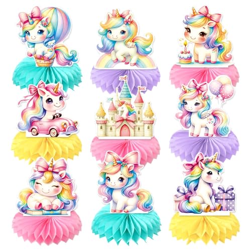Nicime 9 x Einhorn-Wabendekorationen Nicime 9 x Einhorn-Wabendekorationen von Nicime