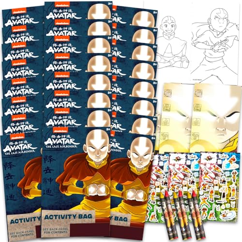 Nickelodeon Avatar der letzte Airbender Geburtstagsparty-Set, Bündel mit 24 Avatar-Spielpackungen, Mini-Malbüchern, Aufklebern und mehr für Geschenktüten, Avatar-Partyzubehör Nickelodeon Avatar der letzte Airbender Geburtstagsparty-Set, Bündel mit 24 Avatar-Spielpackungen, Mini-Malbüchern, Aufklebern und mehr für Geschenktüten, Avatar-Partyzubehör von Nickelodeon
