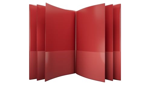 Nicky's® Multi Pocket Organizer, 10 oder 14 Seiten Ordner, wasserdicht, patentiert, reißfester, flexibler Kunststoff, hergestellt in den USA, Binderersatz (10-in-1 rot) von Nicky's Folders
