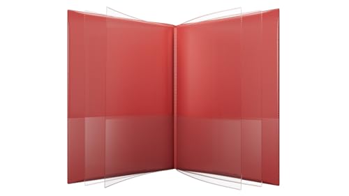 Nicky's® Multi Pocket Organizer, 10 oder 14 Seiten Ordner, wasserdicht, patentiert, reißfester, flexibler Kunststoff, hergestellt in den USA, Binderersatz (10-in-1 transparentes Rot) von Nicky's Folders