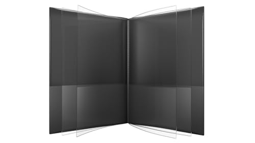 Nicky's® Multi Pocket Organizer, 10 oder 14 Seiten Ordner, wasserdicht, patentiert, reißfester, flexibler Kunststoff, hergestellt in den USA, Binderersatz (10-in-1 transparentes Schwarz) von Nicky's Folders