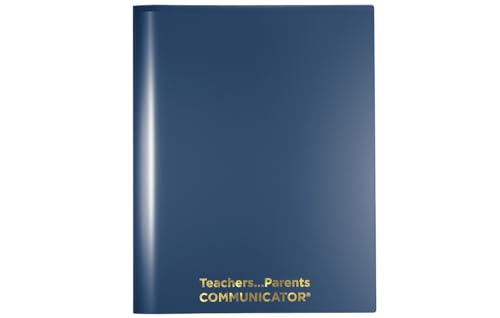 Nicky's Folders® English Communicator, Eltern-Lehrer-Ordner, patentierter reißfester, flexibler Kunststoff, 2 Innentaschen, 2 Außenhüllen, Papier in Briefgröße, einfarbig (24 Stück) (Metallic-Blau) von Nicky's Folders