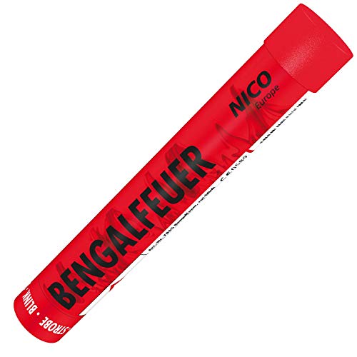 Bengalfeuer Rot Blinkend Strobo 1 Stück Bengalfeuer Nico Bengalen Bengalo Feuerwerk von NICO Europe