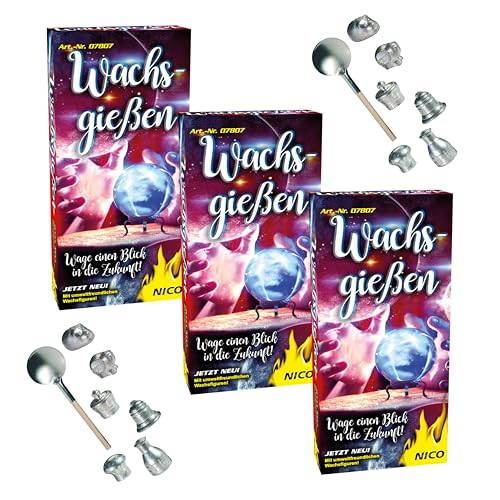 Nico Europe® 5er Set Wachsgießen mit jeweils 6 Hohlfiguren pro Packung von Nico Europe