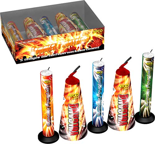 Nico 10 Stück Garten Fontänen Set Feuerwerk Summer Fontains von Nico