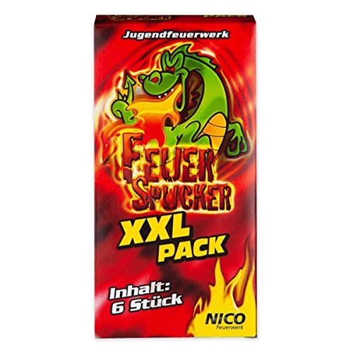 nico 36 Feuerspucker XXL 6 x 6Stück Vulkane, Jugendfeuerwerk, für Party , Silvester, Geburtstag von Aktivhandel von Nico