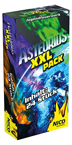 NICO Asteroids XXL-Pack 96 St. 4 x 24 Packung Jugendfeuerwerk Silvester von Aktivhandel von NICO