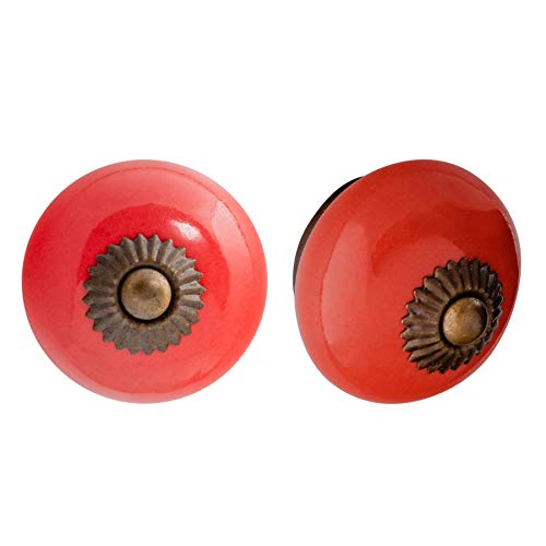 Nicola Spring Möbelknöpfe aus Keramik - Rot - 6 Stück von Nicola Spring