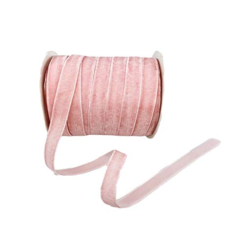 Nicole Knupfer 200 Meter Samtband Schleifenband, 10mm Breite Samtbandrolle Samt Dekoband Geschenkband Schmuckband für DIY Basteln Geschenk (Korallenrosa) von Nicole Knupfer
