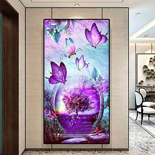 Nicole Knupfer 5D Diamant Painting Kit Schmetterling DIY Diamond Painting Strass Kreuzstich Arts Craft Home Wanddekoration (70x140cm) von Nicole Knupfer