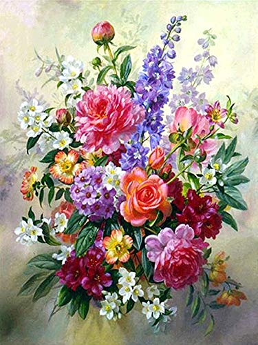 Nicole Knupfer 5d Diamond Painting Bilder Groß Cross Stitch Set Embroidery Vase Blume Full Drill DIY Handmade Mosaic Gift for Home Decoration with Pasting Tools Kit (30x40cm,11) von Nicole Knupfer