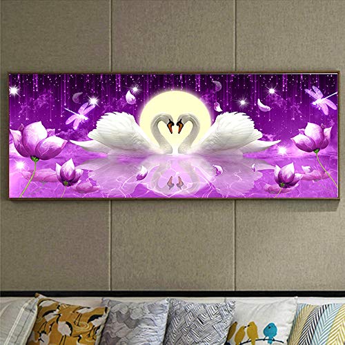 Nicole Knupfer DIY 5D Diamant Malerei Schwan, Kristall Strass Stickerei Bilder DIY Diamond Painting für Home Wand-Decor (120 * 45cm) von Nicole Knupfer