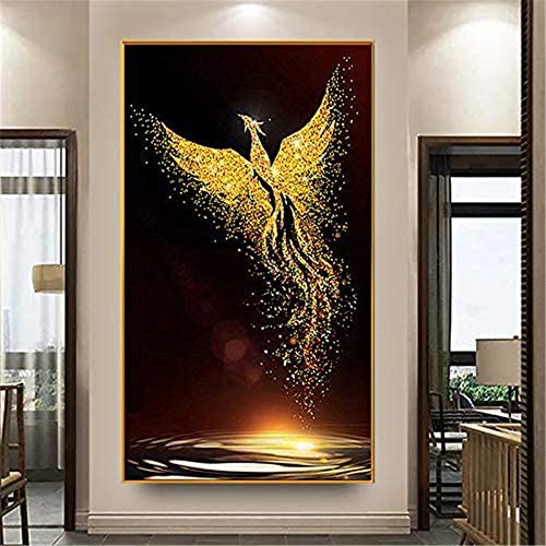 Nicole Knupfer DIY 5D Diamant Painting,Goldener Phönix Kristall Strass Diamant Malerei Stickerei Bilder Kunst Handwerk für Home Wall Decor Wandbehang (40x80cm) von Nicole Knupfer