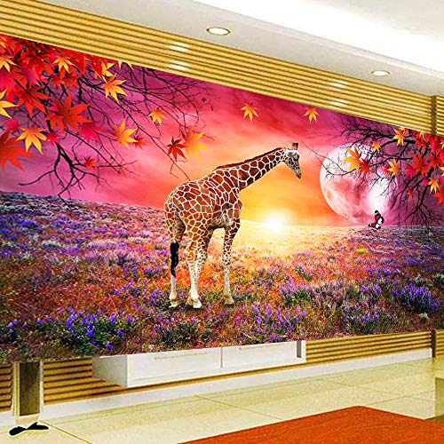 Nicole Knupfer DIY 5D Diamond Painting Kit, Giraffe Vollbohrer Stickerei Gemälde Strass Diamant Malerei Kreuzstich Kunsthandwerk Wanddekor (120x50cm) von Nicole Knupfer