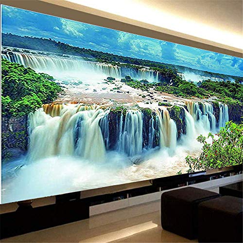 Nicole Knupfer DIY 5D Wasserfall Diamant Painting Kit Full Bohrer Diamond Malerei Wohnzimmer Wanddekoration (120x50cm) von Nicole Knupfer