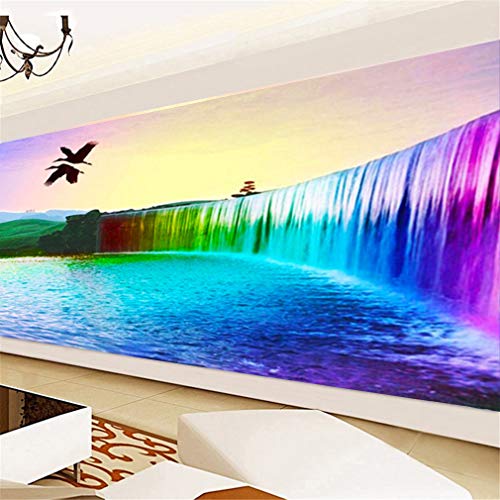 Nicole Knupfer DIY Diamond Malerei 5D Regenbogen Wasserfall Diamant Painting Set Full Gross Wohnzimmer Schlafzimmer (200x80cm) von Nicole Knupfer