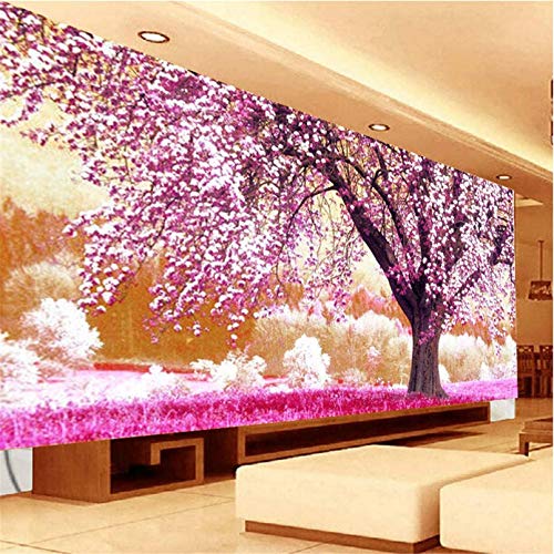 Nicole Knupfer Diamond Malerei 5D Diamant Painting Set Lila Kirschblüten Full Gross DIY Wohnzimmer Schlafzimmer (120x50cm) von Nicole Knupfer