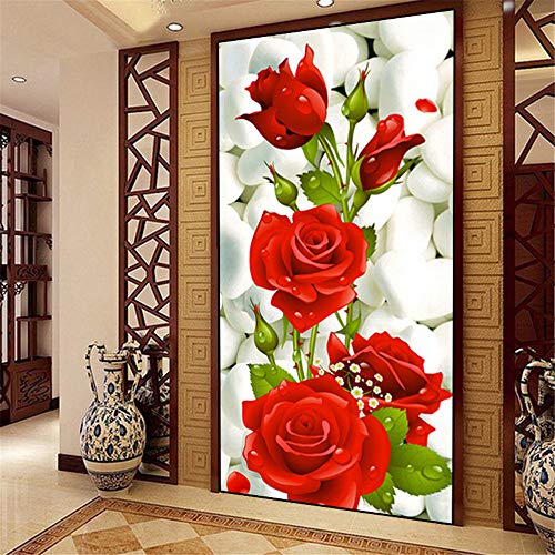 Nicole Knupfer Diamond Painting 5D Rose Full Bohrer Diamant Malerei Handgemachtes Kristall Strass Stickerei Bilder Wohnzimmer Wanddekoration (60X90cm) von Nicole Knupfer