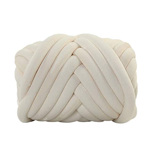 Nicole Knupfer Garn Wolle Chunky Garn Super Soft Arm DIY Hand Stricken Decke Roving Häkeln Garn (Beige) von Nicole Knupfer