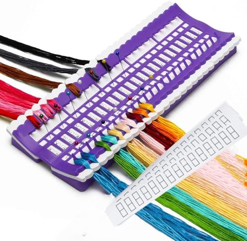 Nicoone 50 Positionen Floss Organizer Stickerei Gewinde Organizer für Kreuz Stich Gewinde Stickerei Floss Organisatoren (Lila) von Nicoone