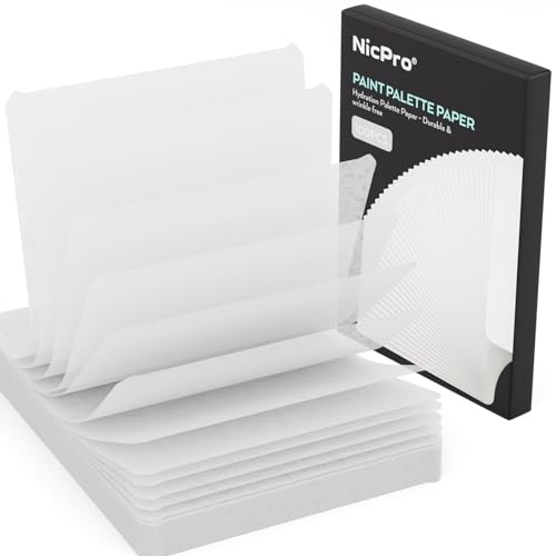Nicpro 100 Blatt Nasspalette Papier, nur für Stay Wet Palette entwickelt, um Farben zu sparen und nass zu halten für Miniatur & Modellbau, 40K und Acrylmalerei von Nicpro