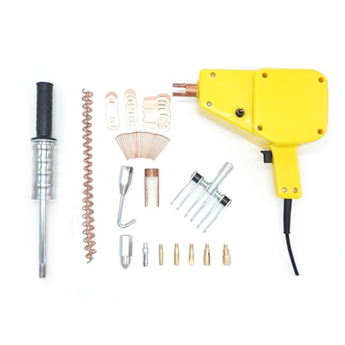 Nicvrea Bolzenschweißgerät, Dellenreparatur-Set, Punktschweißgerät, Dellenzieher, Bolzenschweißgerät, Dellenzieher-Set, 2000W Punktschweißgerät mit komplettem Zubehör, Dellenreparatur B von Nicvrea