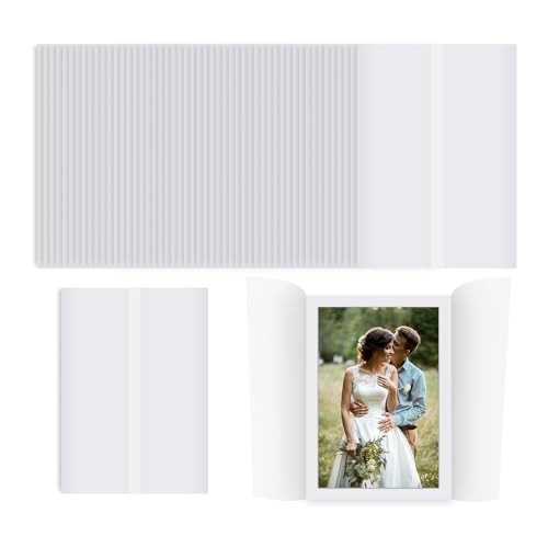 Niejgay 50 Blatt Vorgefaltete Pergamenthüllen für 5 X 7 Einladungen, Pergamentpapier für 5 X 7 Hochzeitseinladungen, Umschlageinlagen in, 18 x 13 cm von Niejgay