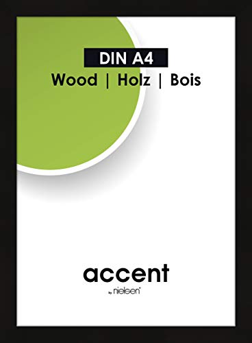 Accent Holz Bilderrahmen Accent Wood, 21x29,7 cm (A4), Schwarz von Nielsen