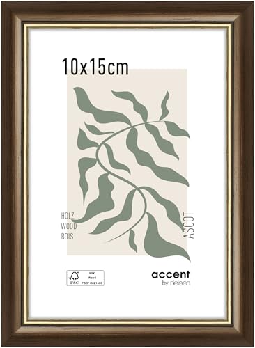 accent by nielsen Bilderrahmen, 10 x 15 cm, Holz, Braun, Fotorahmen zum Auftstellen und Aufhängen im Hoch- & Querformat, Echtglas, Ascot accent by nielsen Bilderrahmen, 10 x 15 cm, Holz, Braun, Fotorahmen zum Auftstellen und Aufhängen im Hoch- & Querformat, Echtglas, Ascot von accent by nielsen