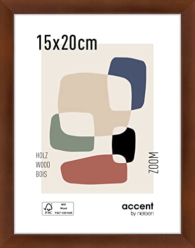 accent by nielsen Holz Bilderrahmen Zoom, 15x20 cm, Walnuss von accent by nielsen