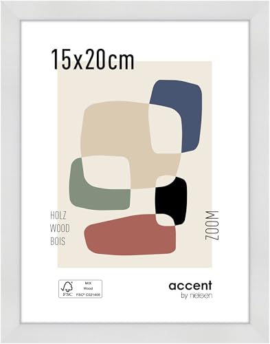 accent by nielsen Bilderrahmen, 15 x 20 cm, Holz, Weiß, Fotorahmen zum Auftstellen und Aufhängen im Hoch- & Querformat, Echtglas, Zoom accent by nielsen Bilderrahmen, 15 x 20 cm, Holz, Weiß, Fotorahmen zum Auftstellen und Aufhängen im Hoch- & Querformat, Echtglas, Zoom von accent by nielsen
