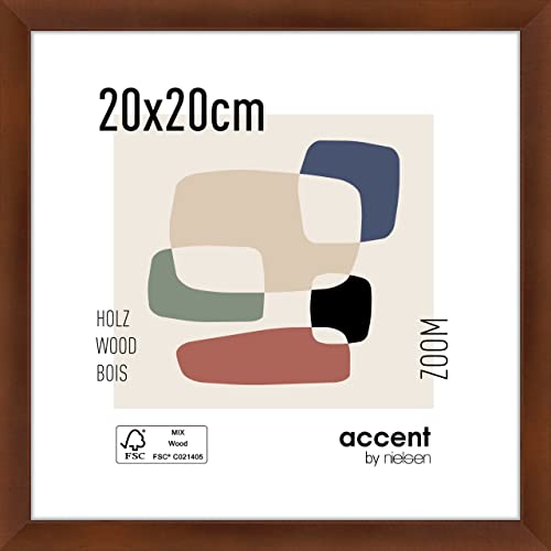 accent by nielsen Bilderrahmen, 20 x 20 cm, Holz, Walnuss, Fotorahmen zum Auftstellen und Aufhängen im Hoch- & Querformat, Echtglas, Zoom accent by nielsen Bilderrahmen, 20 x 20 cm, Holz, Walnuss, Fotorahmen zum Auftstellen und Aufhängen im Hoch- & Querformat, Echtglas, Zoom von accent by nielsen